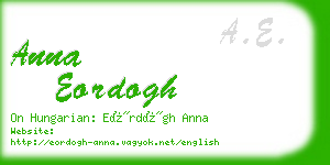 anna eordogh business card